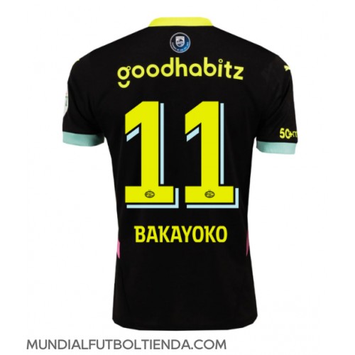 Camiseta PSV Eindhoven Johan Bakayoko #11 Segunda Equipación Replica 2024-25 mangas cortas